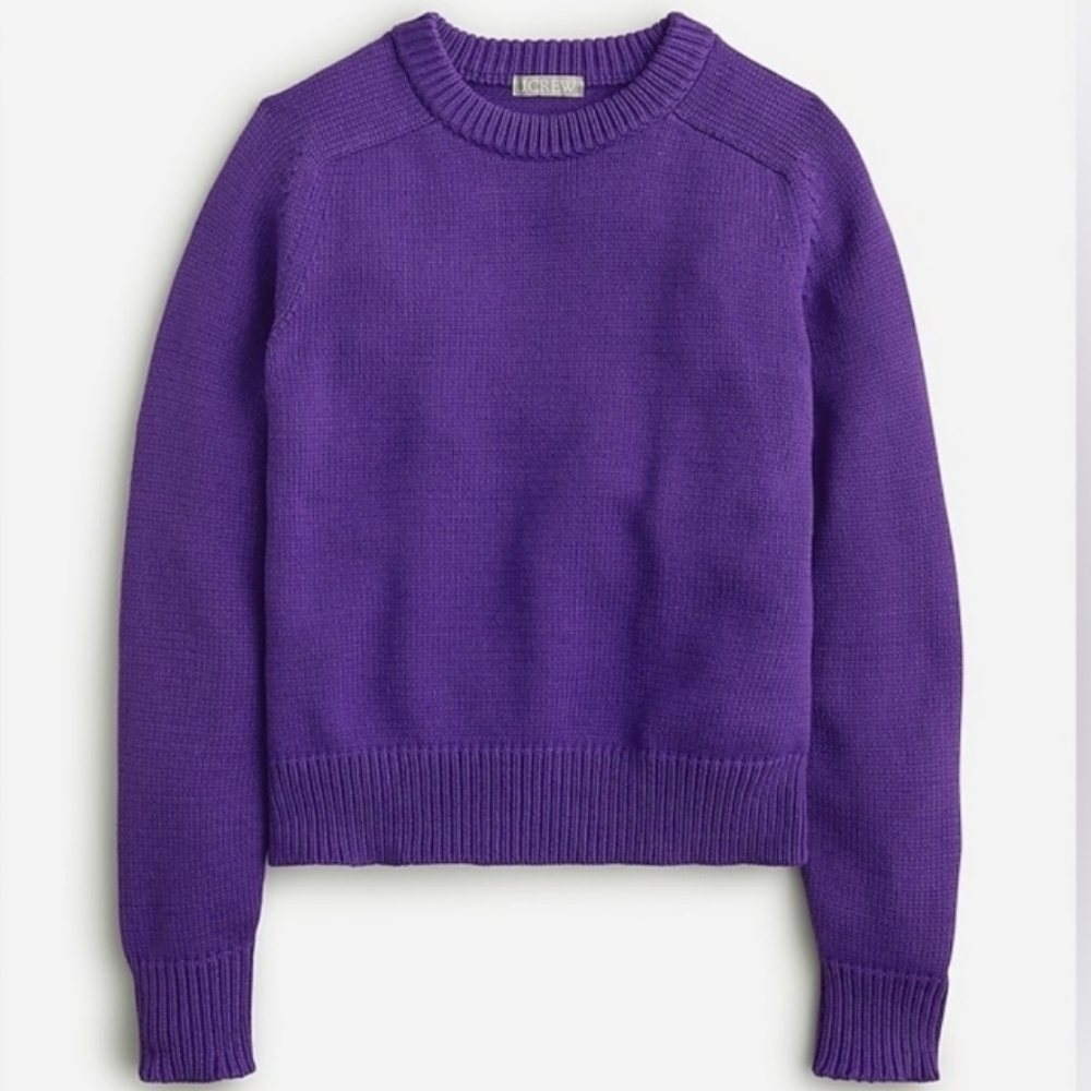 J.Crew Women's Relaxed Pullover Sweater BX479 Sz Medium Imperial Purple NEW $98